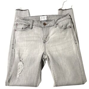 Mid-rise Distressed Skinny Jeans | Ankle Length | Size 5